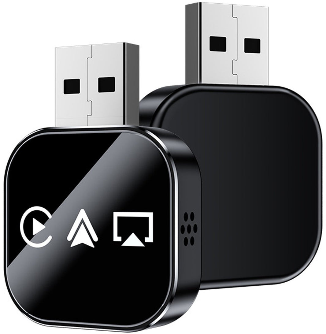 3-in-1 Wireless CarPlay Adapter - Mirror Link for iPhone/Android, Auto Connection, Dual Wi-Fi 2.4/5 GHz & Bluetooth 5.0, Wired to Wireless Mode (2026 Version)