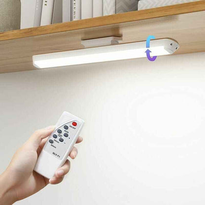 Dimmable LED Cupboard Light with Remote Control & Touch Rechargeable Wall Lamp - 34 cm