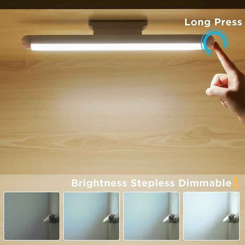Dimmable LED Cupboard Light with Remote Control & Touch Rechargeable Wall Lamp - 34 cm