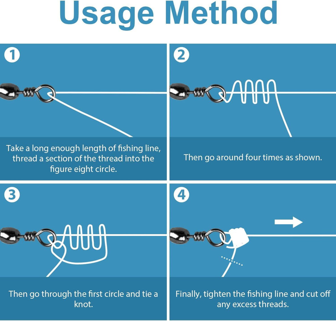 Fishing Snap Swivels Set - 200 Durable Connectors for Hassle-Free Fishing