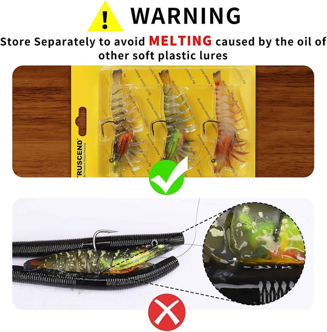Pre Rigged Saltwater Soft Swimbait Lures with Jig Hooks, Tear Resistant TPE Baits for Redfish, Grouper, Bass, Trout and Freshwater Fishing