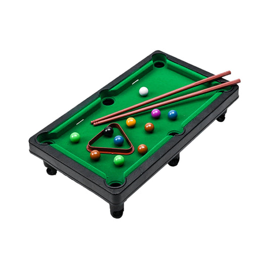 Lksixu Tabletop Pool, Mini Pool Table Table Billiards Game Set With 2 Sticks & 11 Balls Home Office Desk Stress Relief Games Children's Gifts，Travel-Friendly & Office Desk Games, Bartop, or Home Use 27.5x19.2x7.5cm(12x6.9x2.8in).