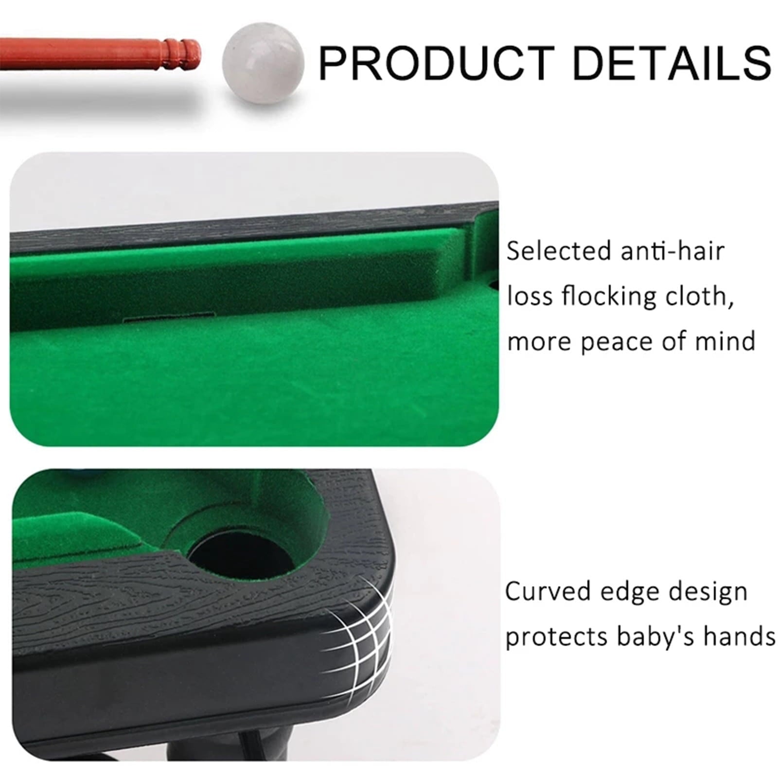 Lksixu Tabletop Pool, Mini Pool Table Table Billiards Game Set With 2 Sticks & 11 Balls Home Office Desk Stress Relief Games Children's Gifts，Travel-Friendly & Office Desk Games, Bartop, or Home Use 27.5x19.2x7.5cm(12x6.9x2.8in).