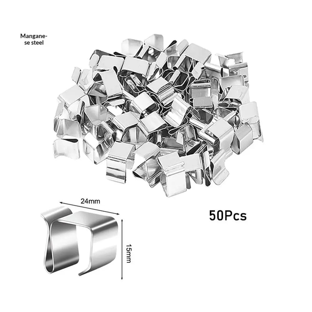 Gutter Clips for Outdoor Lights: Durable 100-Piece Metal Clips for Securing String Lights and Seasonal Decor