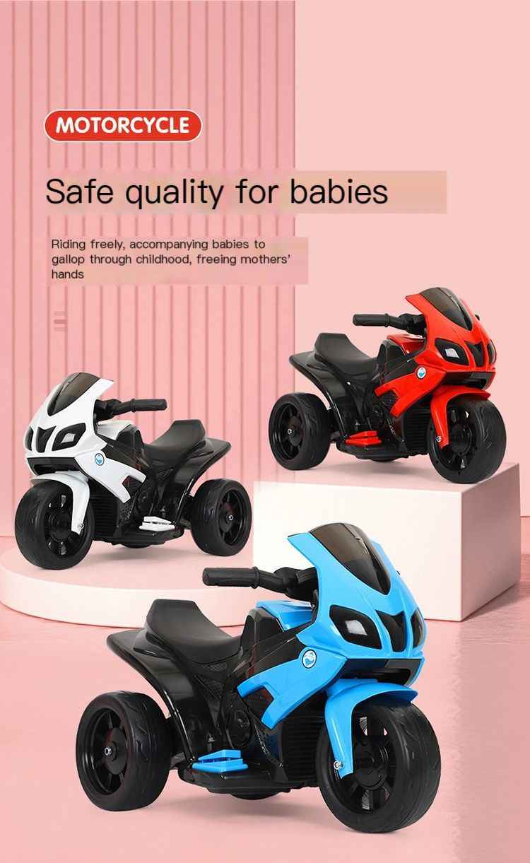 Electric Motorcycle Remote Control with Large Battery - Red Model