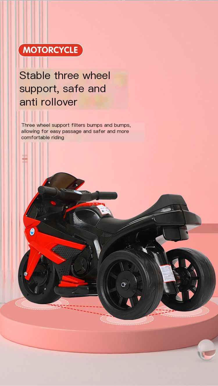 Electric Motorcycle Remote Control with Large Battery - Red Model