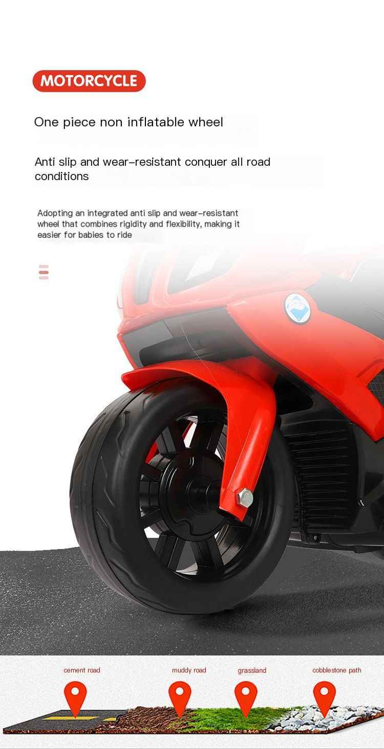 Electric Motorcycle Remote Control with Large Battery - Red Model