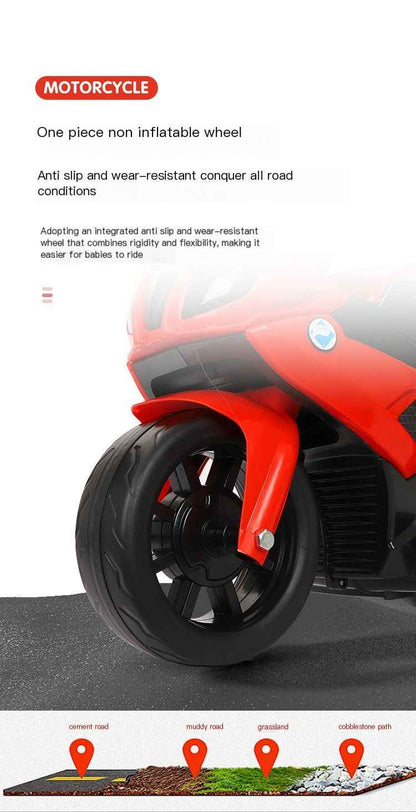Electric Motorcycle Remote Control with Large Battery - Red Model