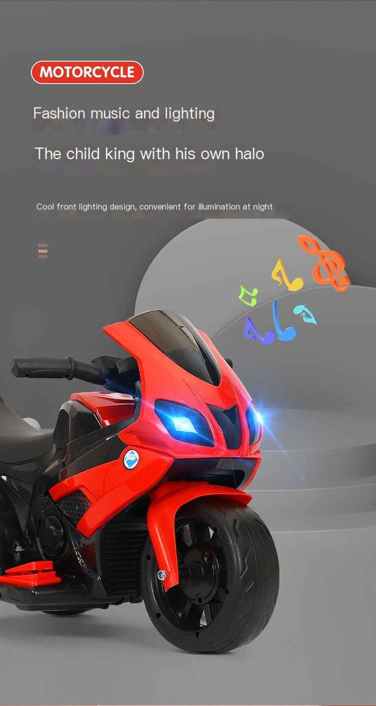 Electric Motorcycle Remote Control with Large Battery - Red Model