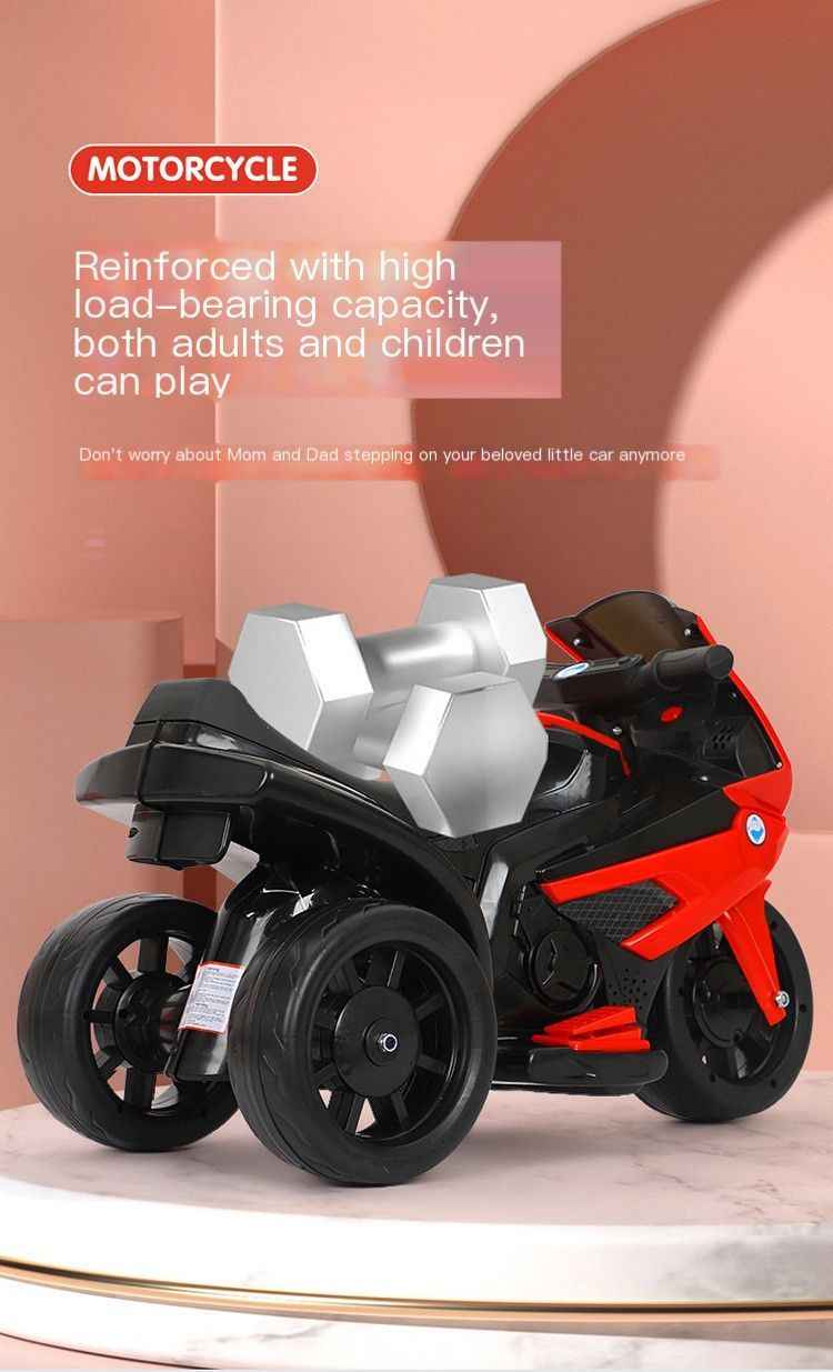 Electric Motorcycle Remote Control with Large Battery - Red Model