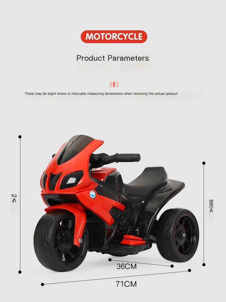 Electric Motorcycle Remote Control with Large Battery - Red Model
