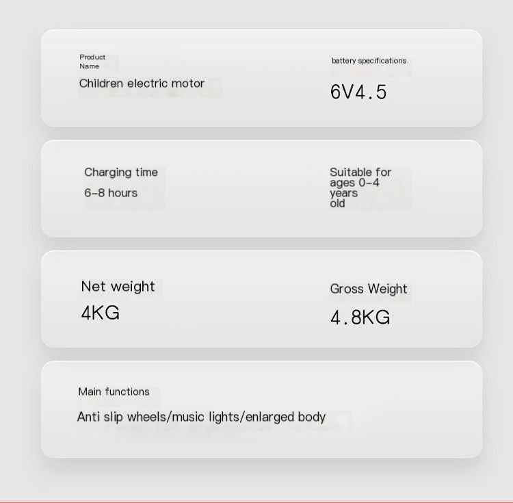 Electric Motorcycle Remote Control with Large Battery - Red Model