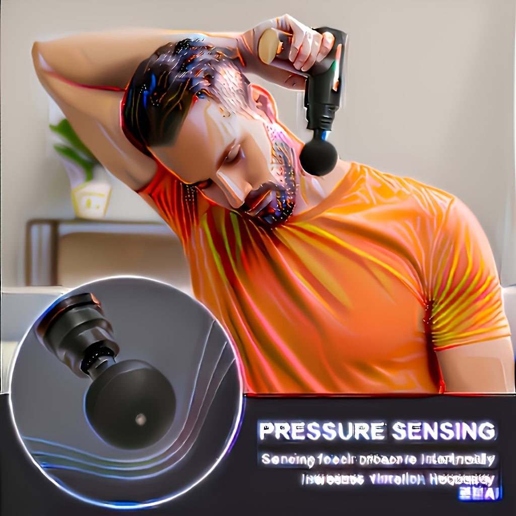 **Portable Deep Tissue Massager | 6-Speed & 4 Heads & 15-Min Timer Professional Muscle Recovery, Anytime Anywhere**