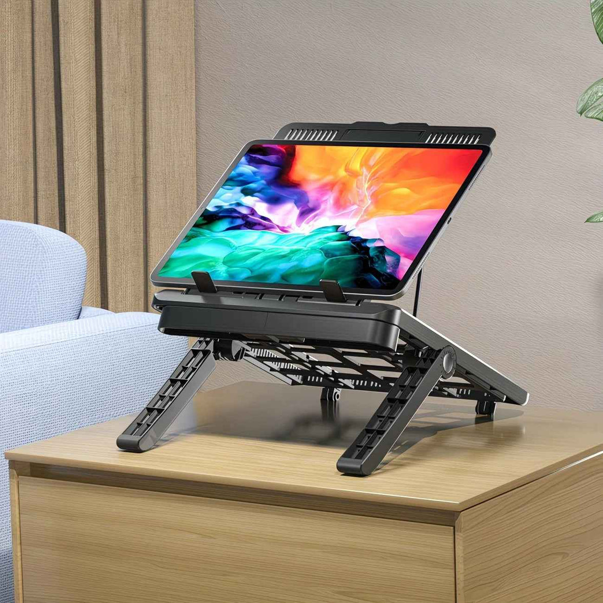 Adjustable Laptop Stand 17.3 Inch with Height Adjustment and Phone Holder