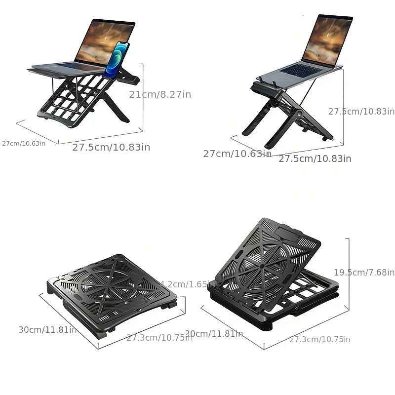 Adjustable Laptop Stand 17.3 Inch with Height Adjustment and Phone Holder