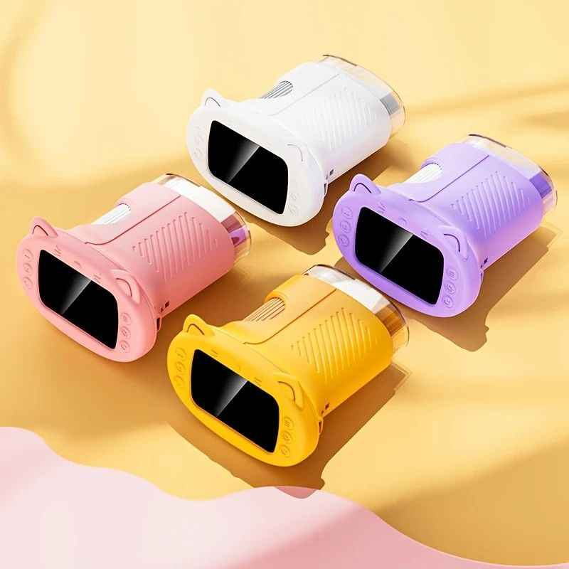 Children's 1000X Digital Microscope 2.4 Inch IPS Screen Portable Mini LED Microscope with Photo Video and PC Connection Science Educational Toy.purple