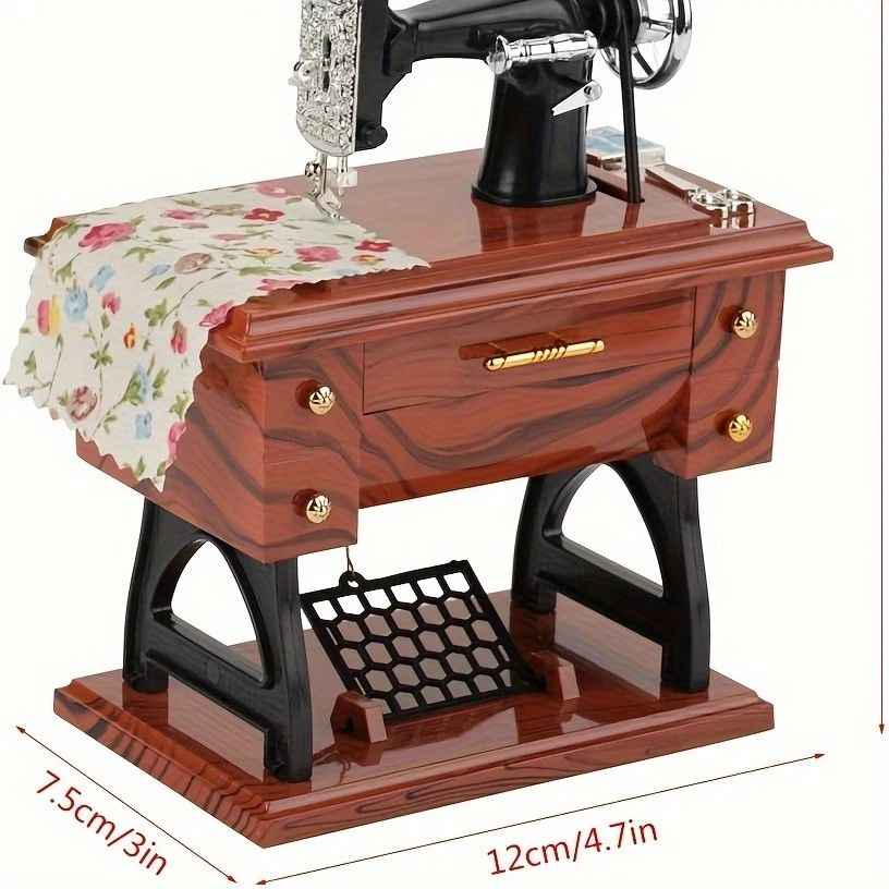 Vintage Sewing Machine Music Box – Winding Out Melodies of Time, Preserving Memories of the Years