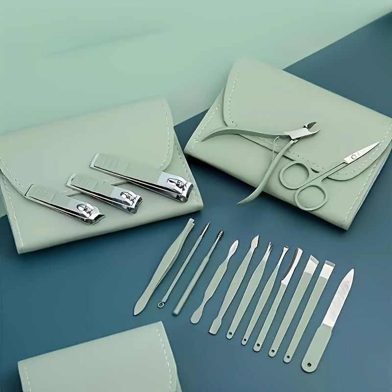 16-Piece Nail Care Set | Portable & Professional, One Box for Hand & Foot Details.BLUE