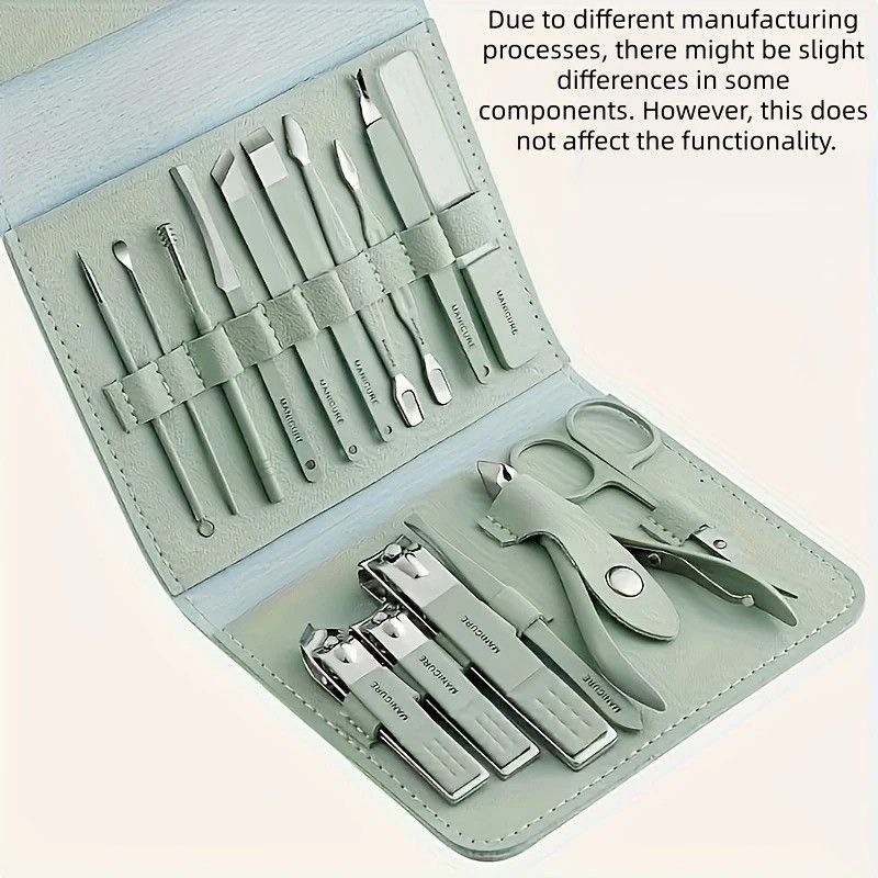 16-Piece Nail Care Set | Portable & Professional, One Box for Hand & Foot Details.BLUE