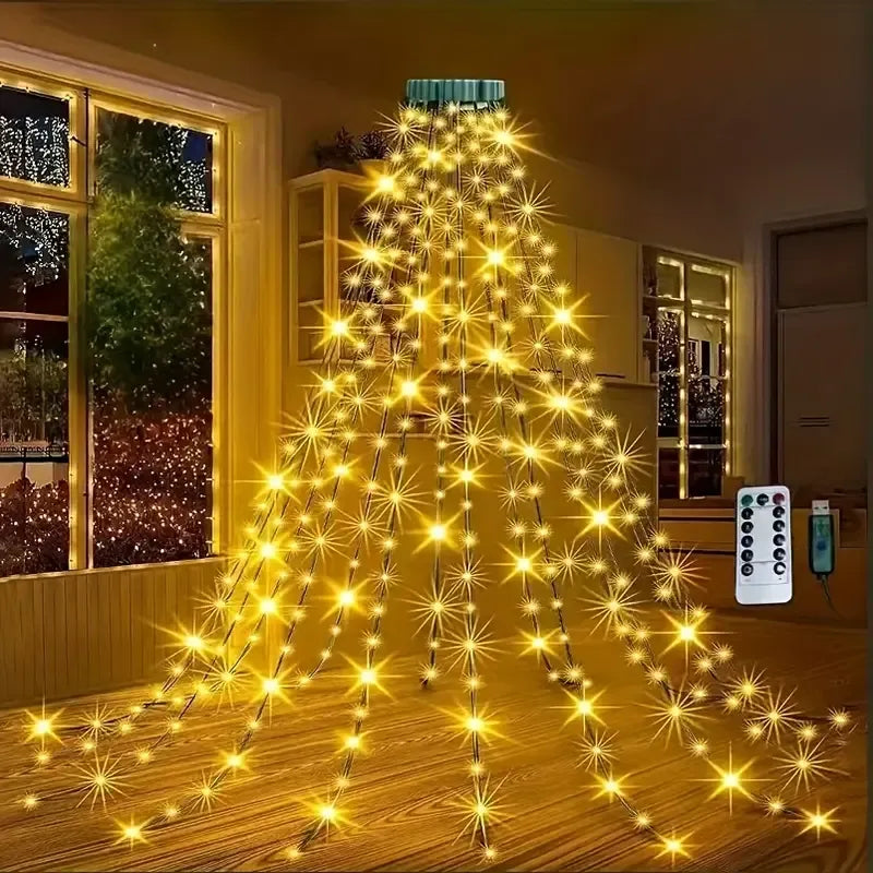 Transform Your Holidays with USB Remote Control Christmas Tree Lights - Effortless Installation & Dazzling Effects