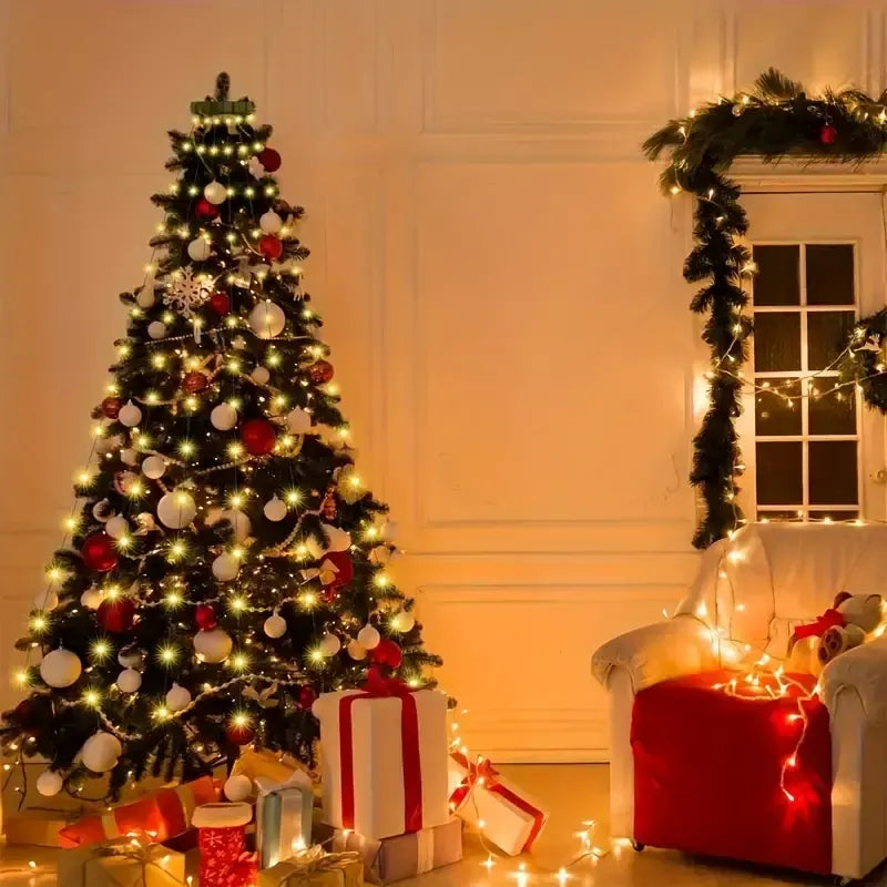 Transform Your Holidays with USB Remote Control Christmas Tree Lights - Effortless Installation & Dazzling Effects