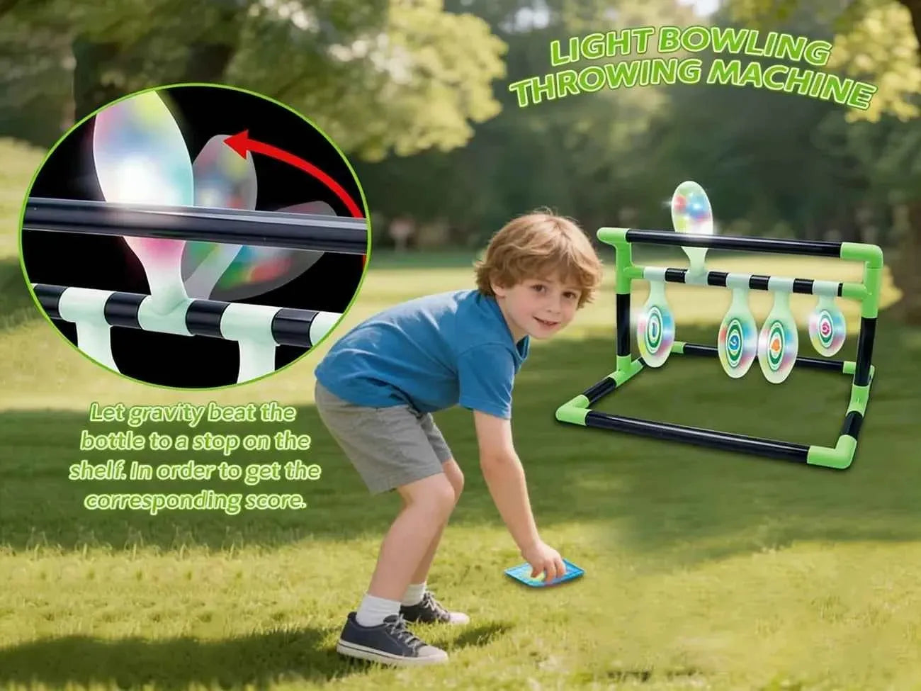 Light-Up Kids Bowling Toy - Fun, Engaging Family Game for Skill Development
