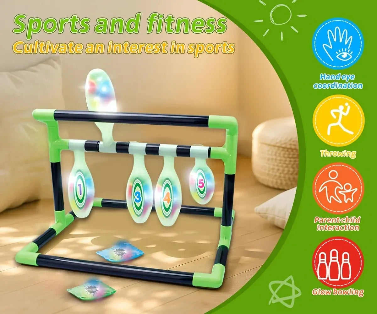 Light-Up Kids Bowling Toy - Fun, Engaging Family Game for Skill Development