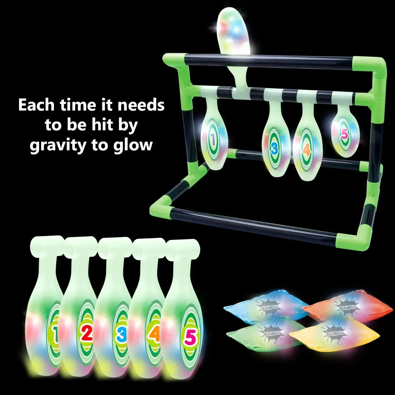 Light-Up Kids Bowling Toy - Fun, Engaging Family Game for Skill Development