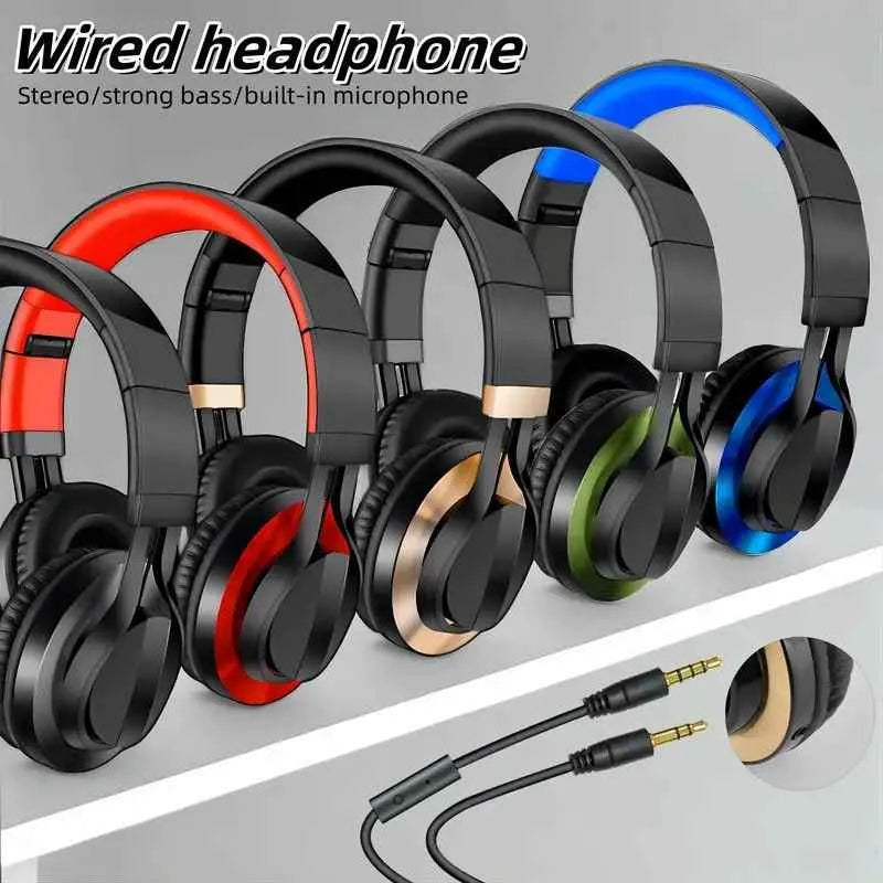 Wired Over-Ear Headset with Microphone - Experience Portable Sound Like Never Before!