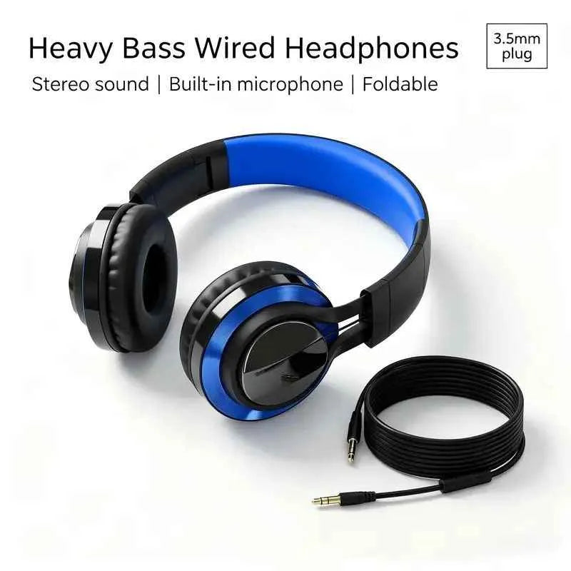 Wired Over-Ear Headset with Microphone - Experience Portable Sound Like Never Before!