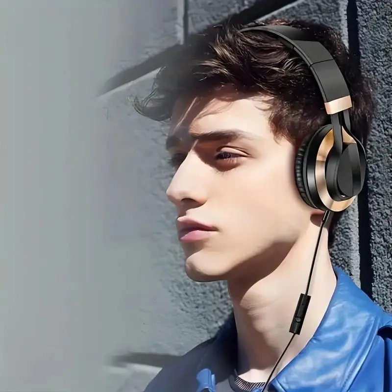 Wired Over-Ear Headset with Microphone - Experience Portable Sound Like Never Before!