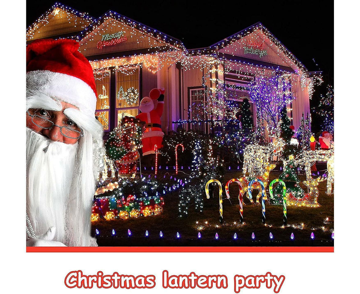 Christmas Solar Candy Cane Lights Candy Cane Pathway Markers Lights Set Of Xmas Led Yard Lawn Indoor Outdoor Decoration Lights For House Path Walkway