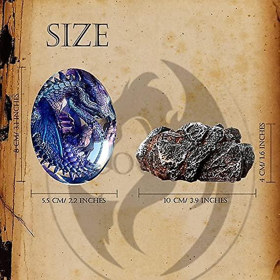 Dragon Egg Resin Sculpture with Luminous Base - Handmade Crystal Lava Dragon Egg Ornament for Home Décor