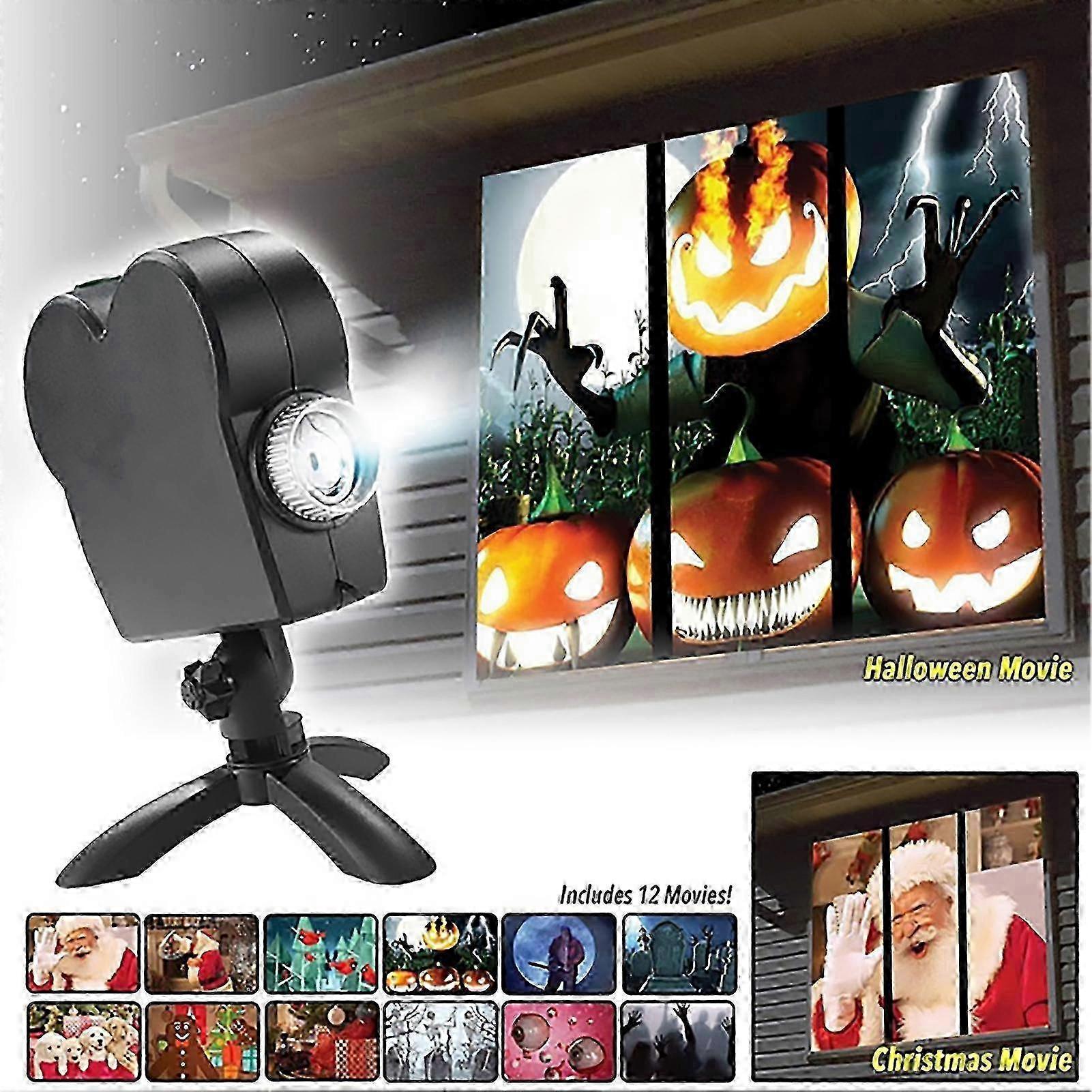 Christmas Halloween LED Projector - Seasonal Decorative Light for Festive Celebrations