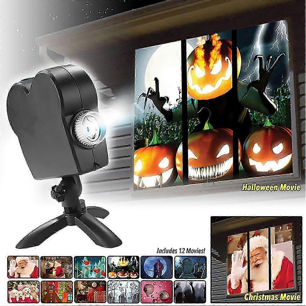 Christmas Halloween LED Projector - Seasonal Decorative Light for Festive Celebrations