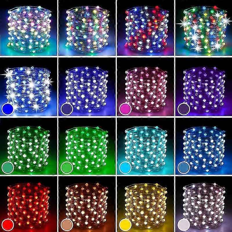 33ft 100 LED Color Changing USB String Lights with Remote, Twinkle Fairy