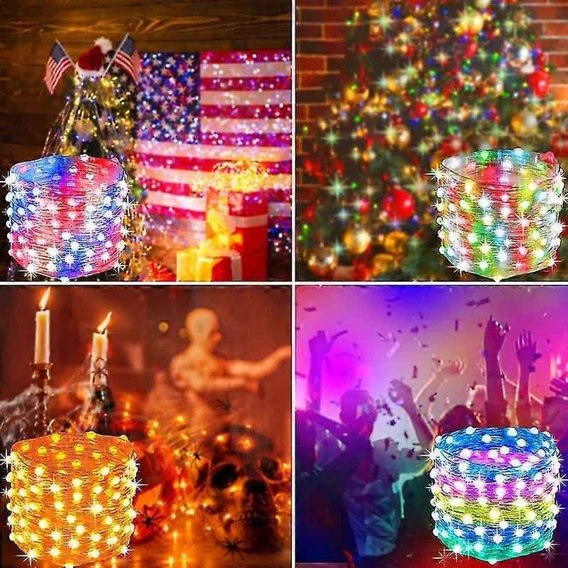 33ft 100 LED Color Changing USB String Lights with Remote, Twinkle Fairy
