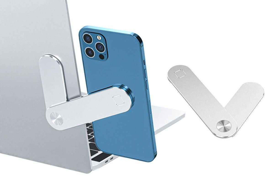 Portable Laptop Phone Holder - Screens Expansion Mobile Side Mount Holder - Silver