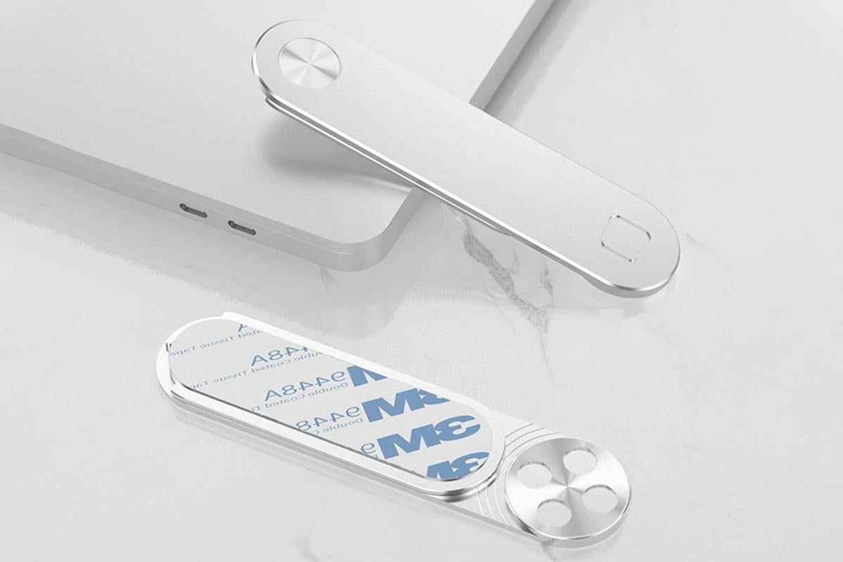 Portable Laptop Phone Holder - Screens Expansion Mobile Side Mount Holder - Silver