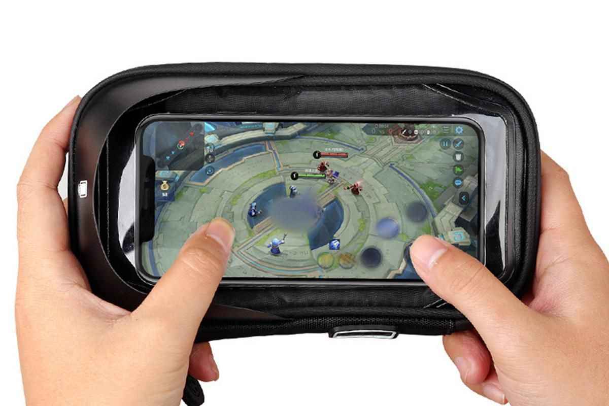 Bike Frame Bag Waterproof Bike Phone Mount Holder Bikes Accessories Gifts - Black