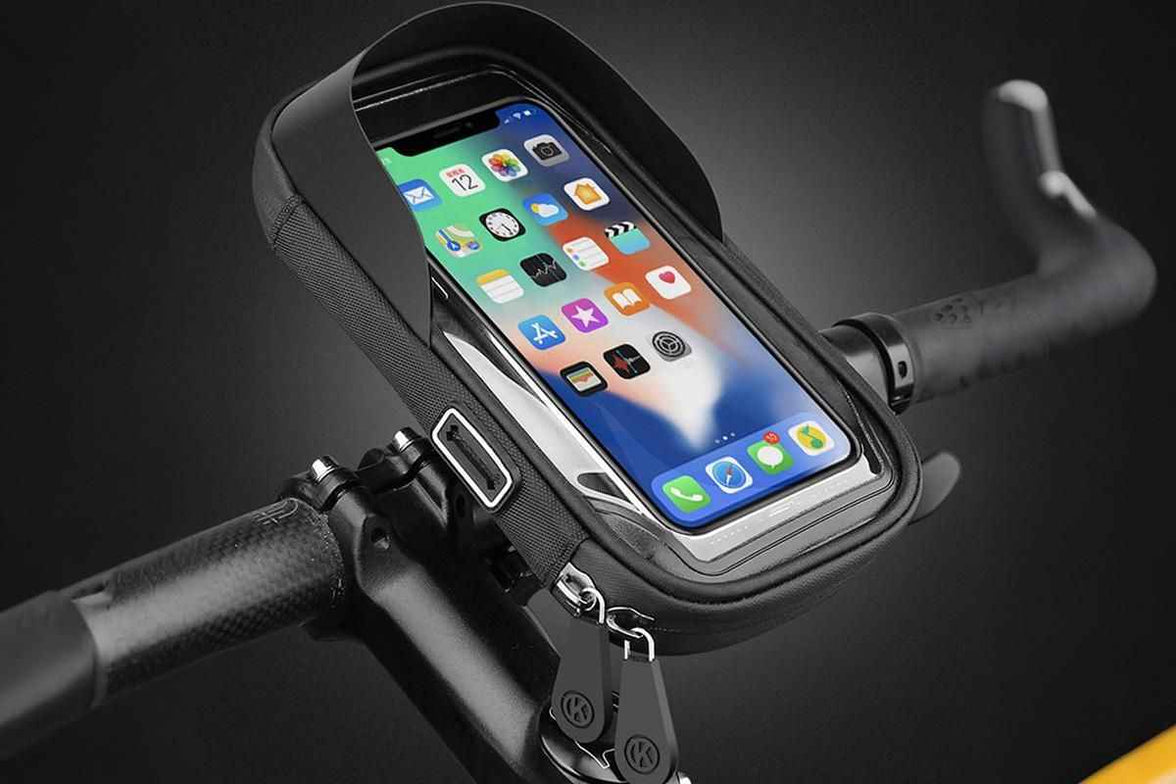 Bike Frame Bag Waterproof Bike Phone Mount Holder Bikes Accessories Gifts - Black
