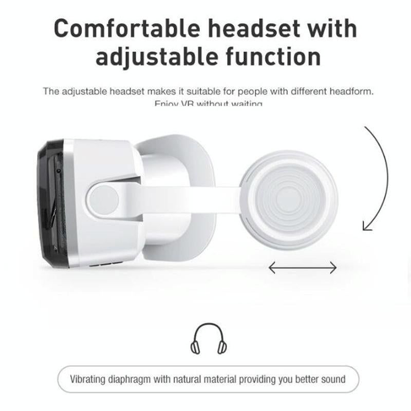 Wireless VR Headset - Compact 3D Bluetooth Headset