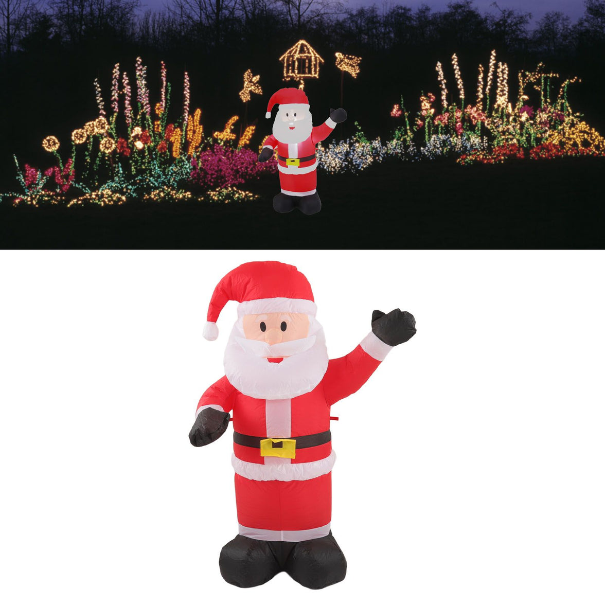 Christmas Inflatable Santa Decoration with LED Lights - Waterproof & Tear Resistant, 100-240V AU Plug