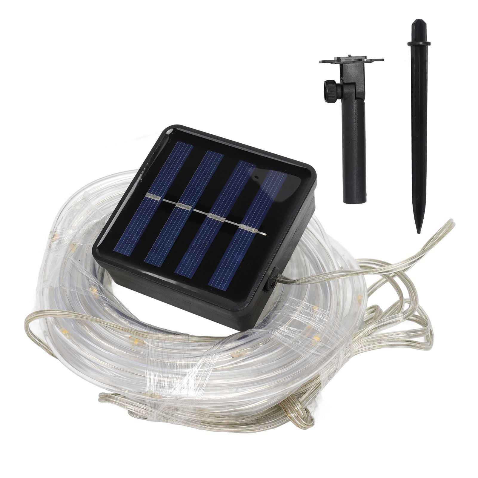 Solar Rope String Lights Waterproof High Brightness LED Solar String Lights for Garden Balcony Christmas Decoration Warm Light