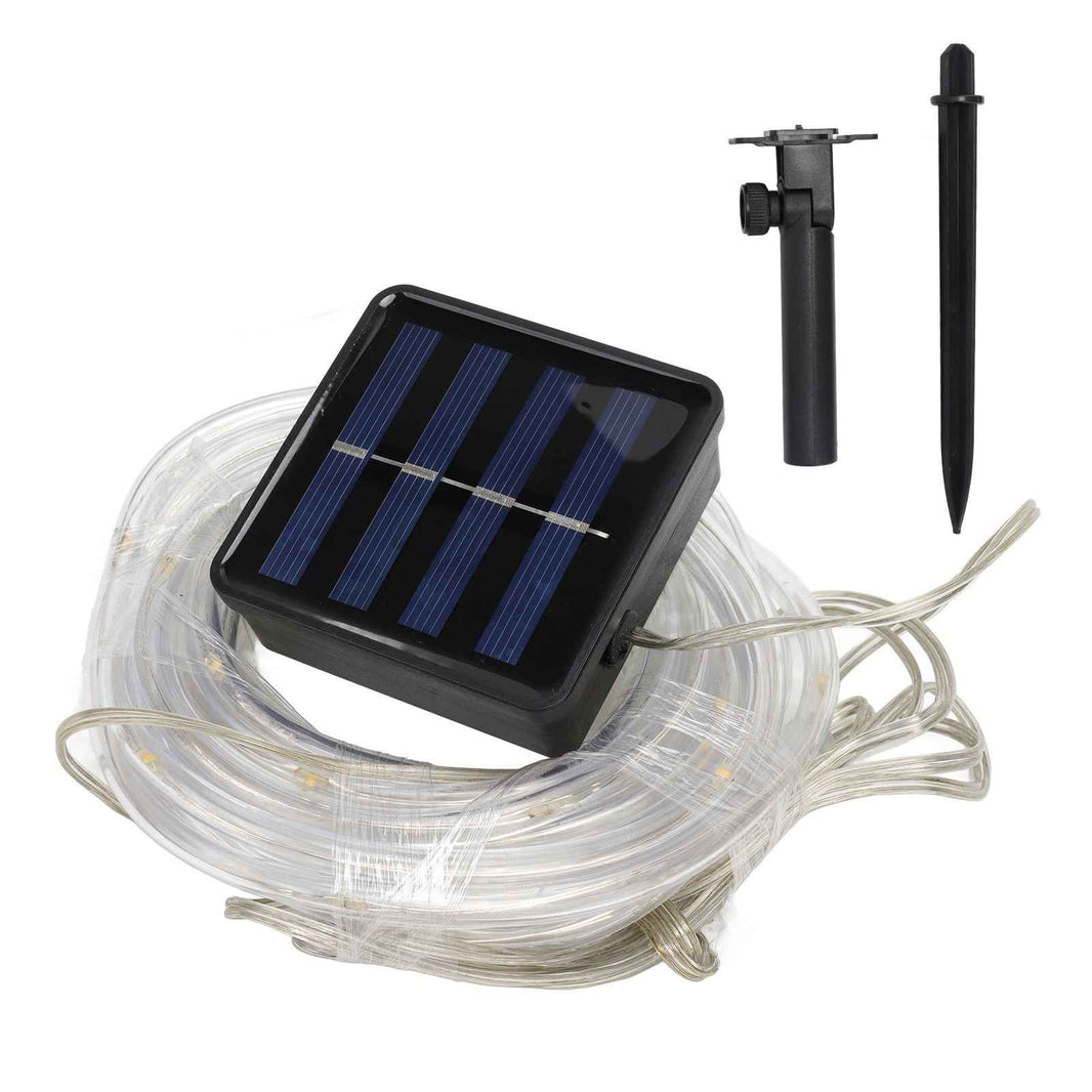 Solar Rope String Lights Waterproof High Brightness LED Solar String Lights for Garden Balcony Christmas Decoration Warm Light