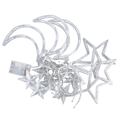 Star Moon Curtain String Lights Romantic Ambience Battery Powered 126 LED Ramadan Curtain Lights for Weddings Birthdays