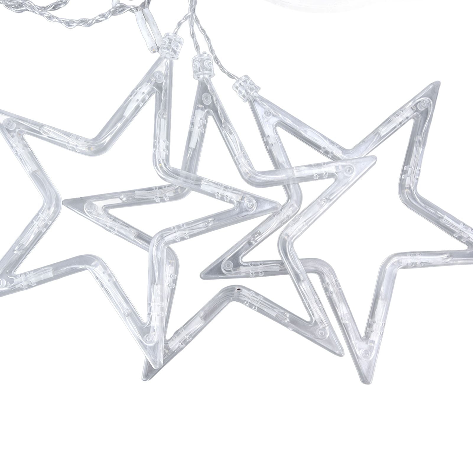 Star Moon Curtain Lights - 126 LED Battery Powered String Lights for Romantic Ambience, Ideal for Weddings and Birthdays