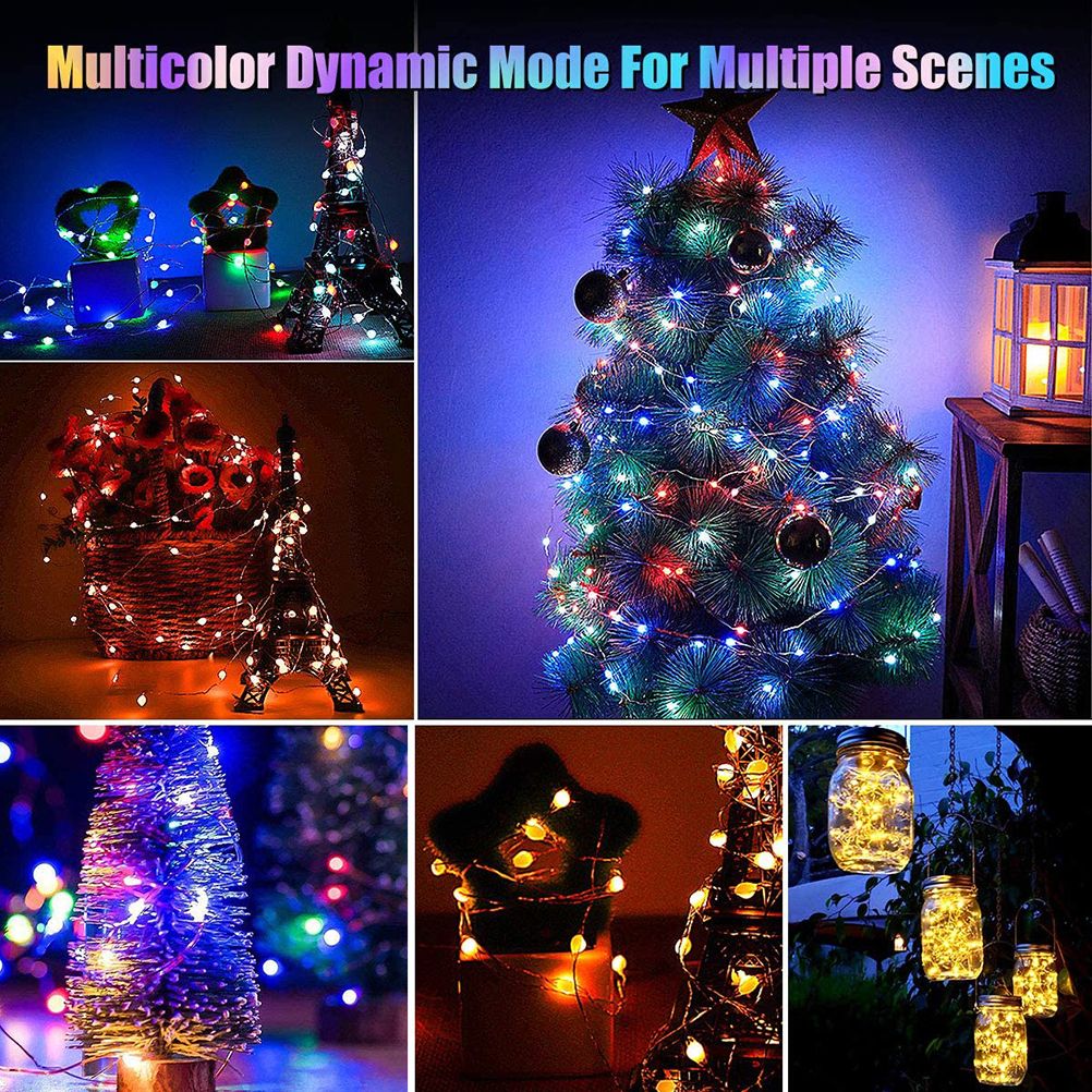 RGB Fairy String Lights - 12M Remote Control Copper Wire Lamps for Magical Ambiance