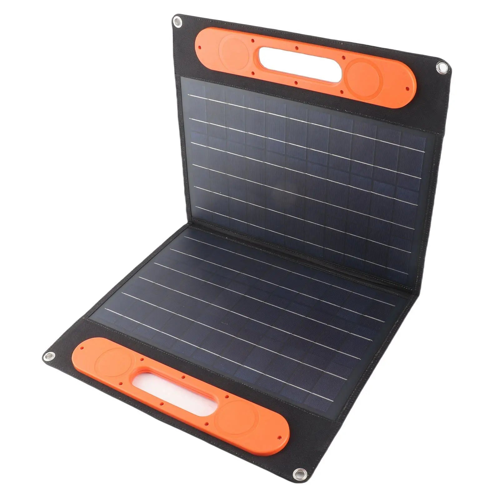 60W 18V Portable Solar Panel Kit Dual USB Port Monocrystalline Folding Solar Charger with Support Bracket for Outdoor Camping