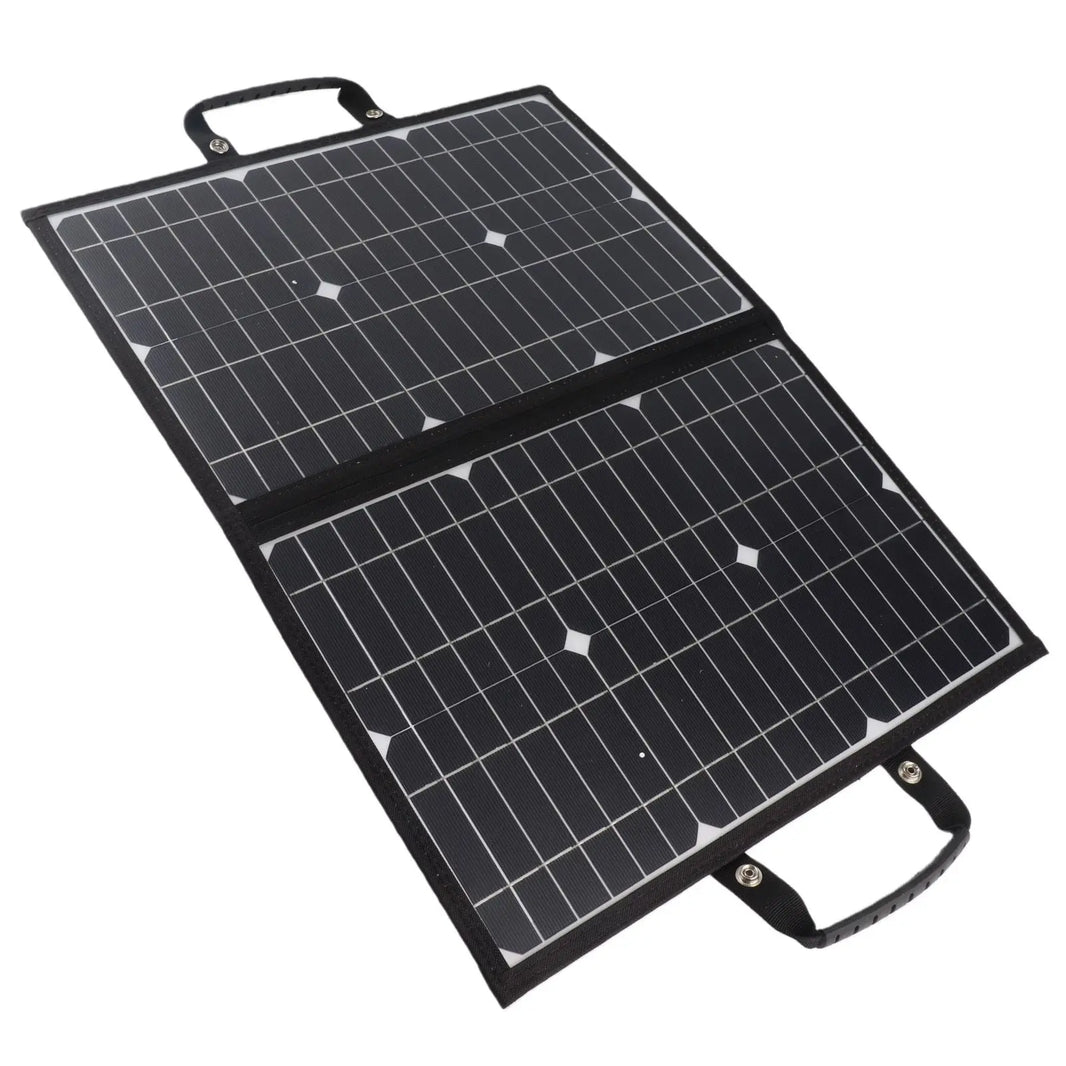 60W Foldable Solar Panel 18V DC Output USB A Port Type C Port Monocrystalline Panel Solar Portatif for Cell Phone Tablet Outdoor Camping